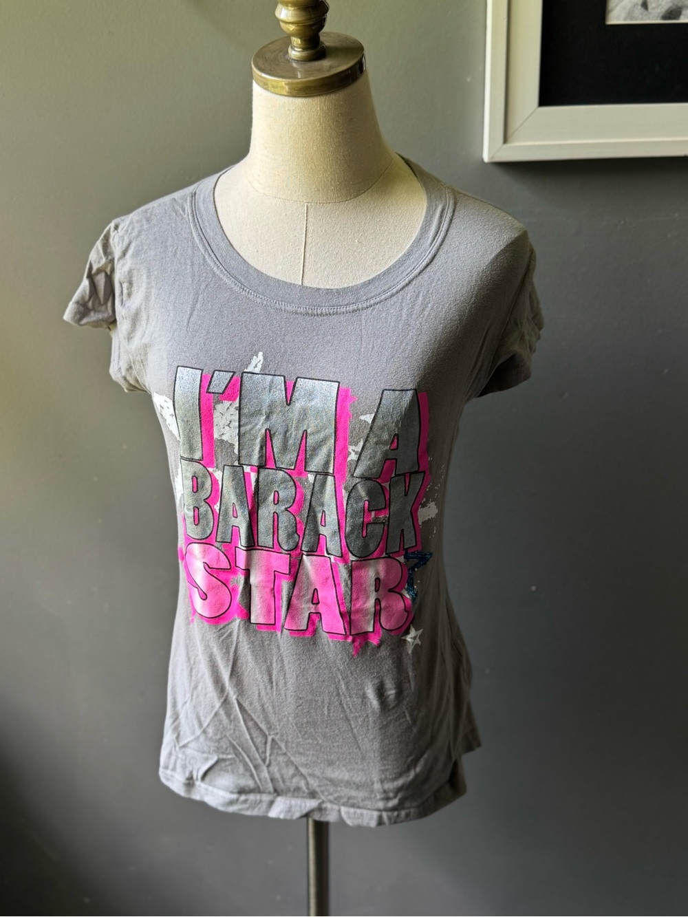 I’m a Barack Star Women’s Fitted Short Sleeve T-Shirt Size Large Tee